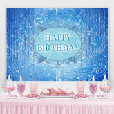 Lofaris Bule And Glitter Crystal Above Sea Birthday Backdrop